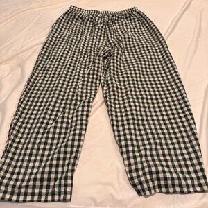 Green plaid (checkered) pants - XL